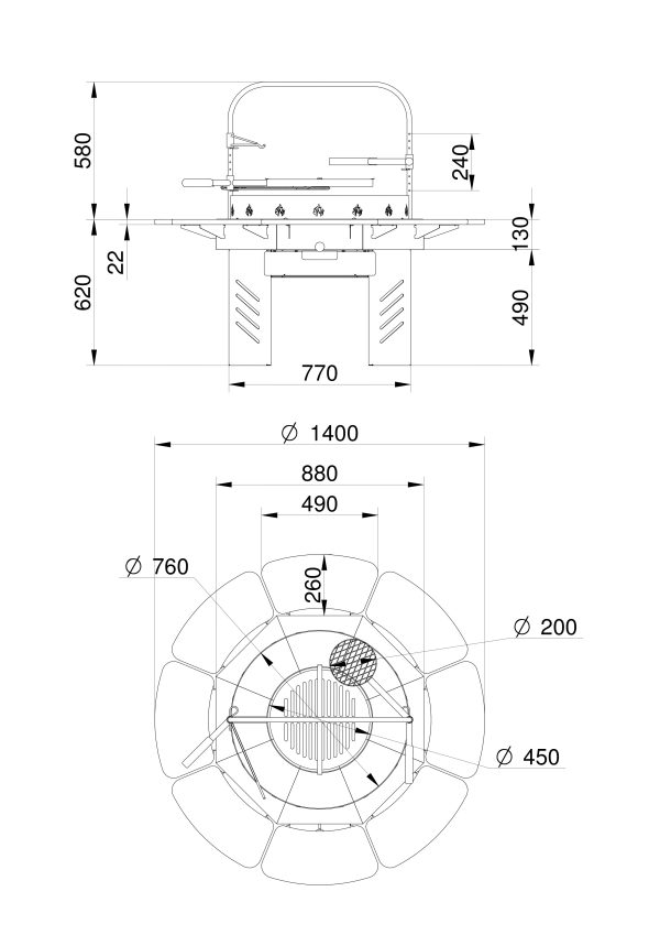 Large Flame BBQ - Image 3